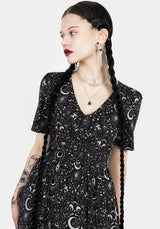 Stellaluna V Hals Knopf Kurz Ärmel Midaxi-Kleid Kleid