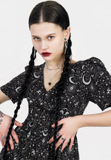 Stellaluna V Hals Knopf Kurz Ärmel Midaxi-Kleid Kleid