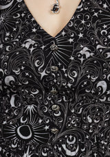 Stellaluna V Hals Knopf Kurz Ärmel Midaxi-Kleid Kleid