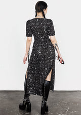 Stellaluna V Hals Knopf Kurz Ärmel Midaxi-Kleid Kleid