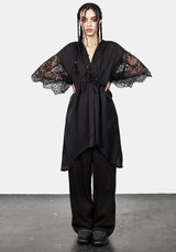 Departed Spitze Ärmel Kimono