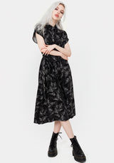Bracken Krawatte Taille Midi Hemd Kleid