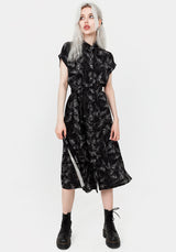 Bracken Krawatte Taille Midi Hemd Kleid
