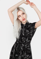 Bracken Krawatte Taille Midi Hemd Kleid