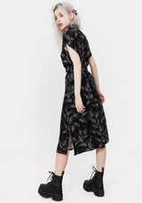 Bracken Krawatte Taille Midi Hemd Kleid