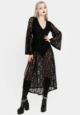 Morella Transparent Schädel Spitze Body Midaxi-Kleid Kleid