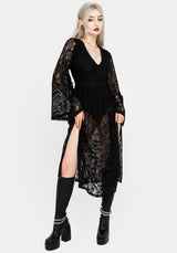 Morella Transparent Schädel Spitze Body Midaxi-Kleid Kleid