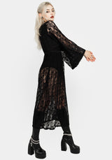 Morella Transparent Schädel Spitze Body Midaxi-Kleid Kleid