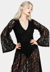 Morella Transparent Schädel Spitze Body Midaxi-Kleid Kleid