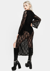 Morella Transparent Schädel Spitze Body Midaxi-Kleid Kleid