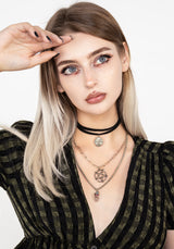 Triune 3 Gelagert Halskette Pentagramm Und Kristall