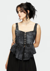 Delacroix Hook Und Eye Square Hals Top