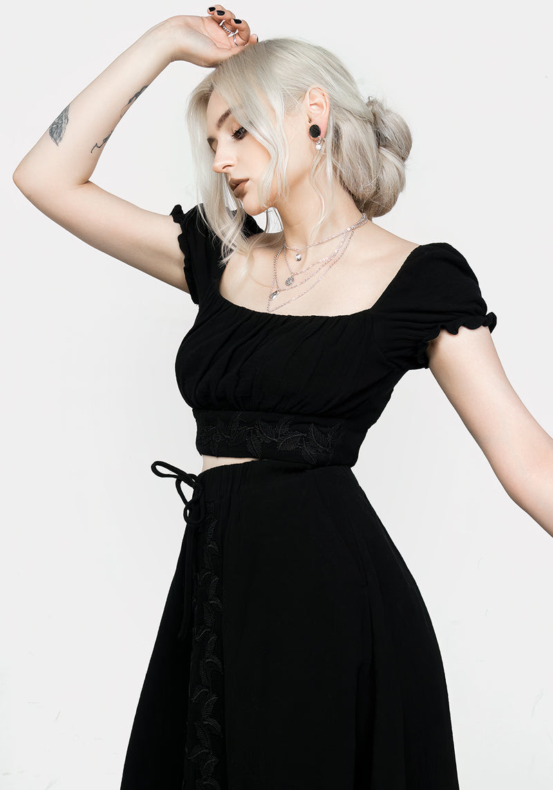Vine Textured Crop Top