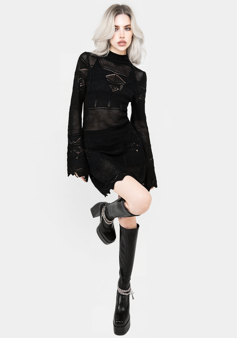 Entice Pointelle Mini Kleid