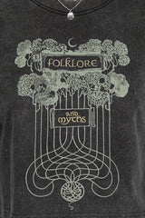 Folklore Kastenförmig Kurz T-Shirt