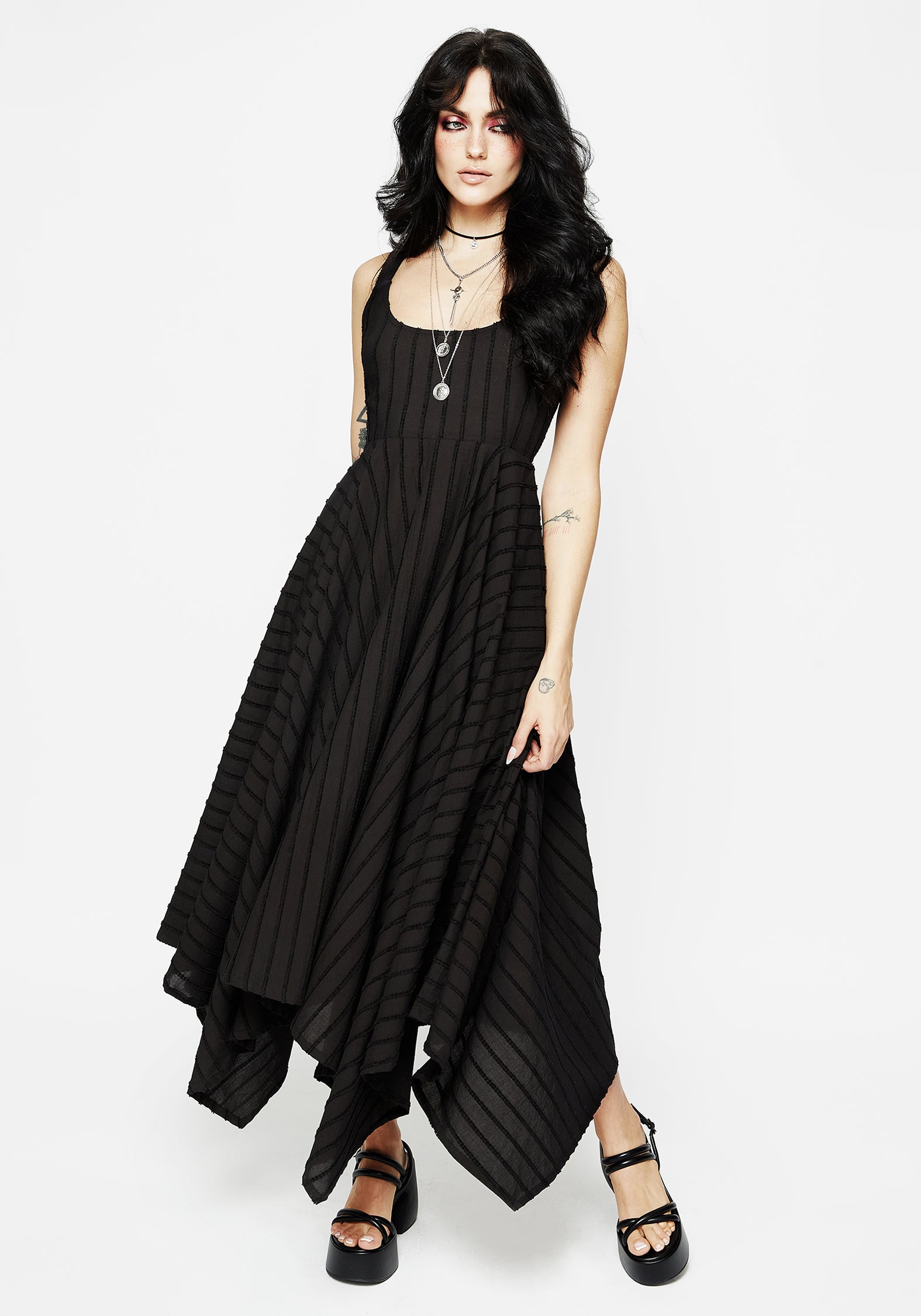 Blythe Taschentuch Saum Midaxi-Kleid Kleid