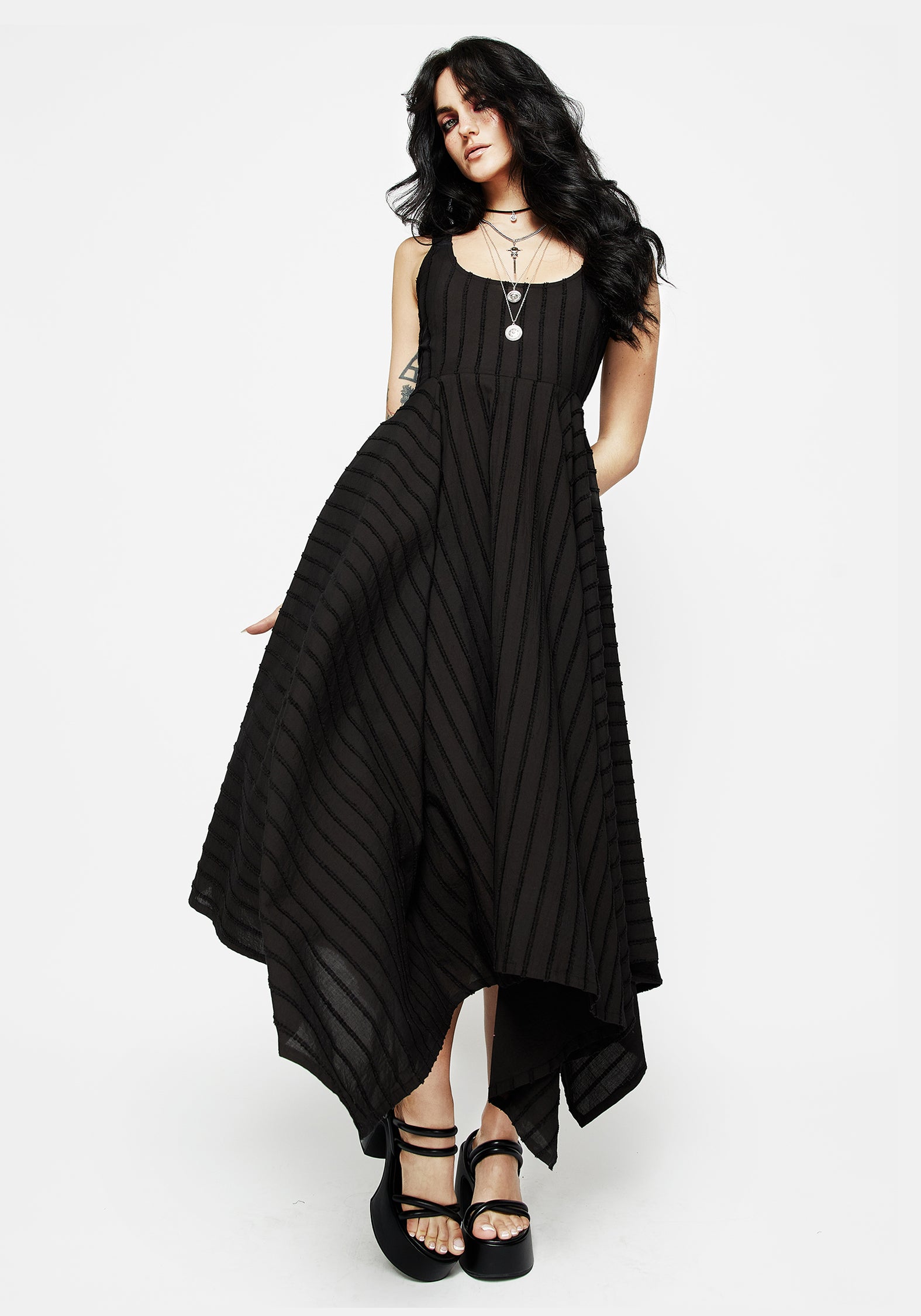 Blythe Taschentuch Saum Midaxi-Kleid Kleid