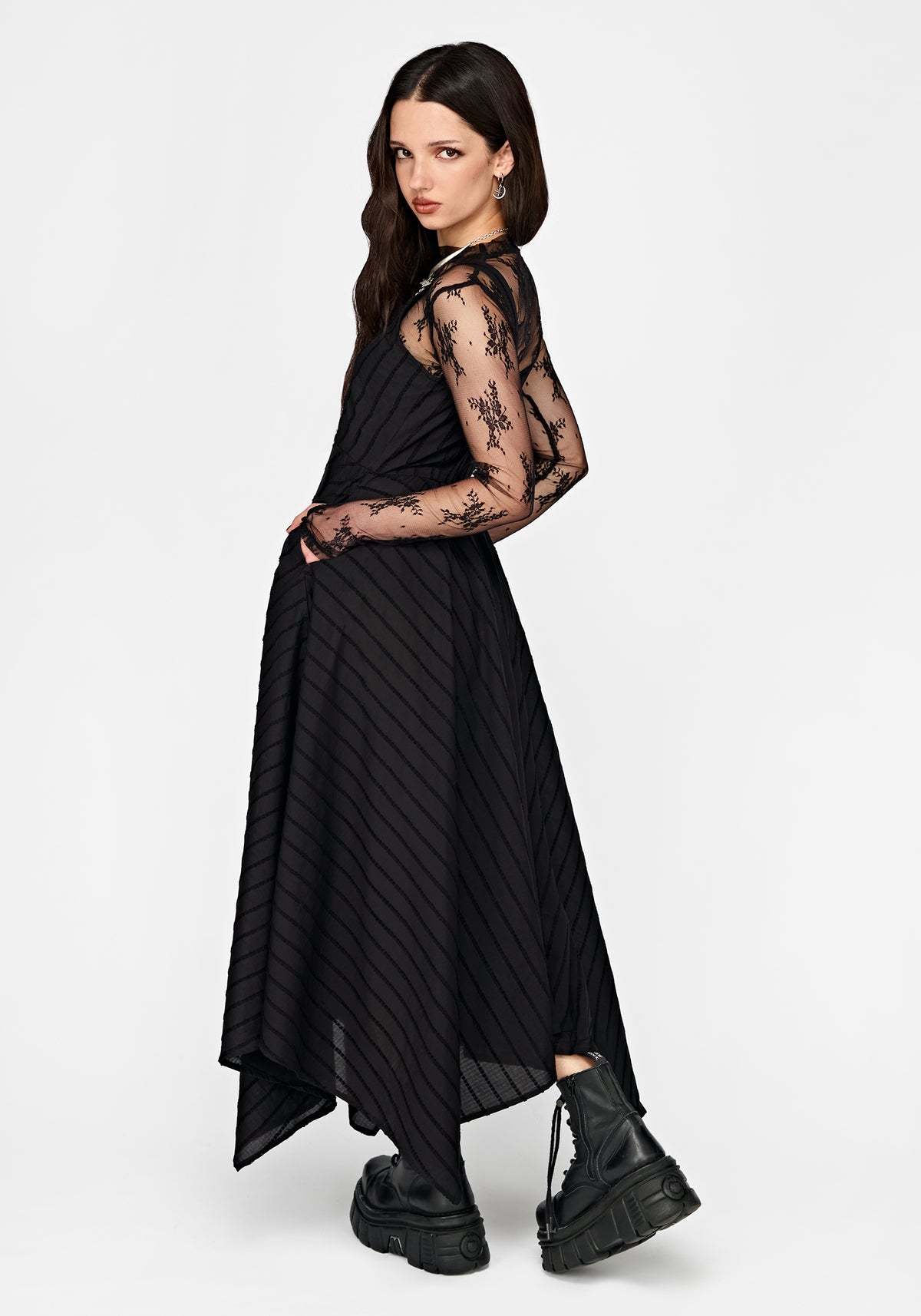 Blythe Taschentuch Saum Midaxi-Kleid Kleid