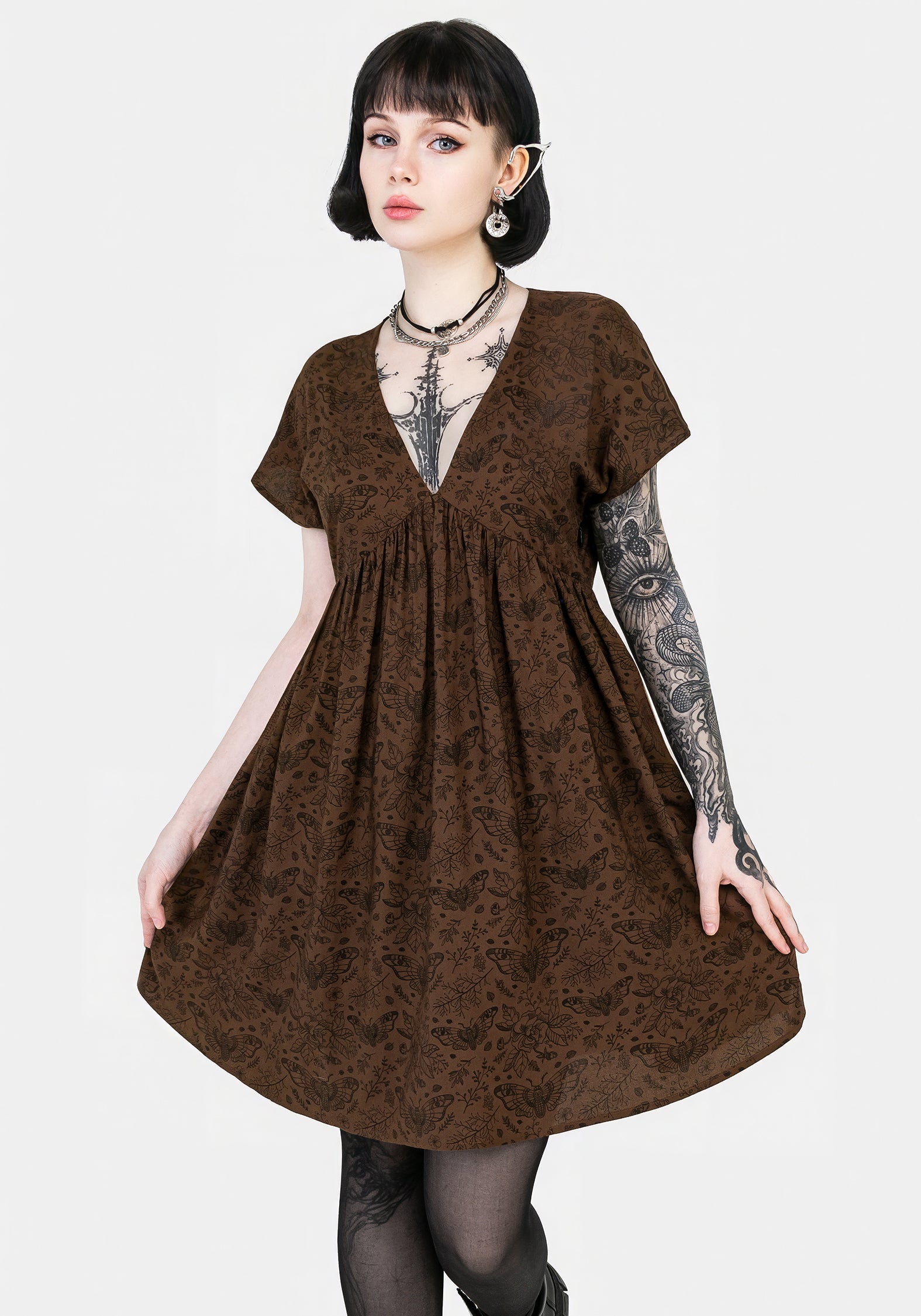 Rosamoth Mini Rüsche Kleid – Disturbia
