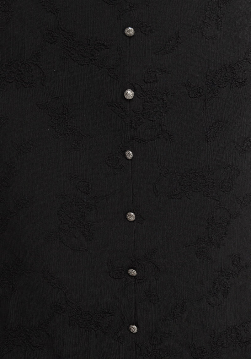 Medea Button Front Collared Midi Dress