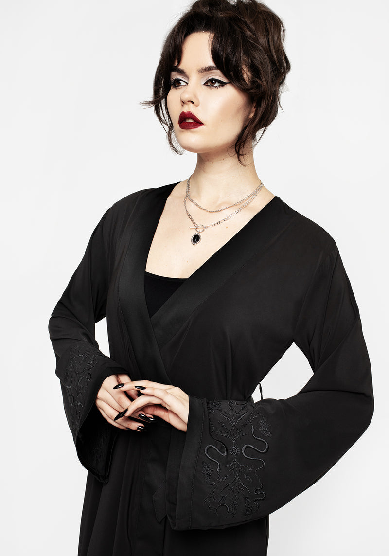 Veles Bestickt Chiffon Midaxi-Kleid Wickel Kleid