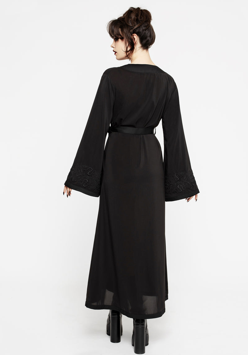 Veles Bestickt Chiffon Midaxi-Kleid Wickel Kleid