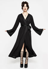 Veles Bestickt Chiffon Midaxi-Kleid Wickel Kleid