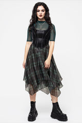 Jinx Mesh Kurz Ärmel Top - Grün