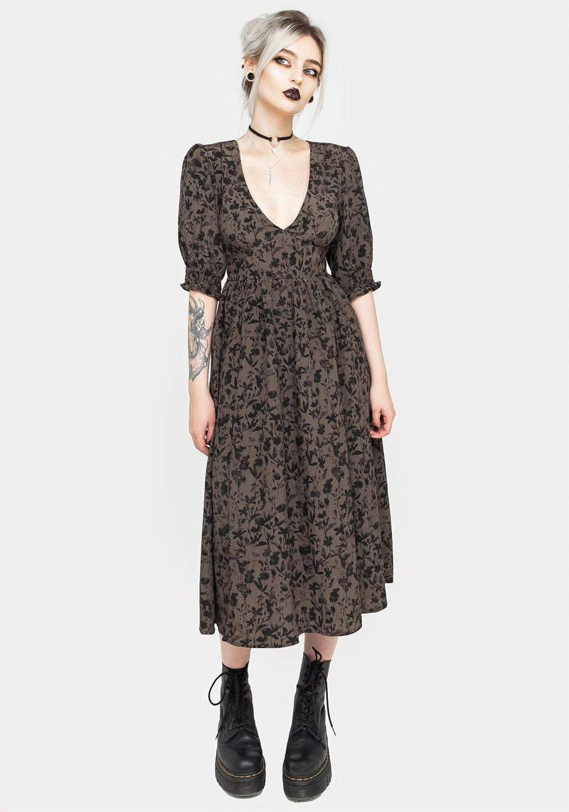 Floromancy Midi Kleid