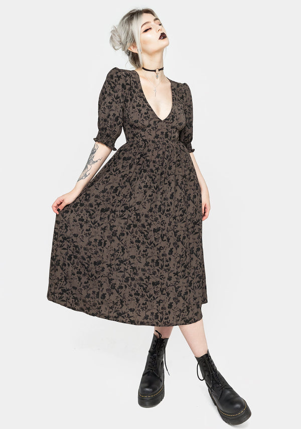 Floromancy Midi Kleid