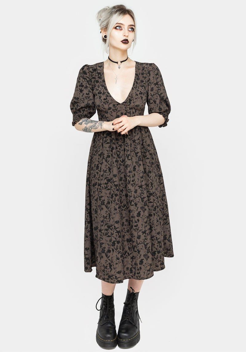 Floromancy Midi Kleid