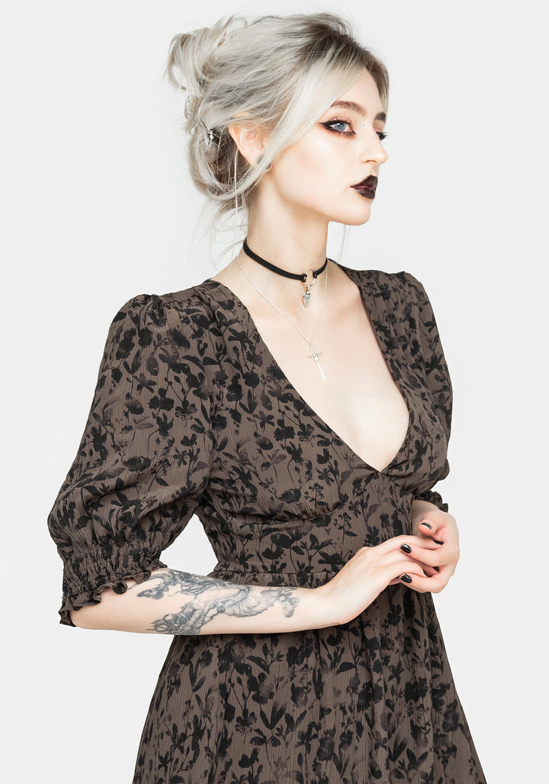 Floromancy Midi Kleid