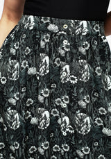 Nightbloom Knopf Vorderseite Midaxi-Kleid Rock