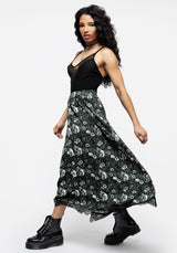 Nightbloom Knopf Vorderseite Midaxi-Kleid Rock