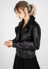 Sigil Bestickt Kunst- Leder Jacke
