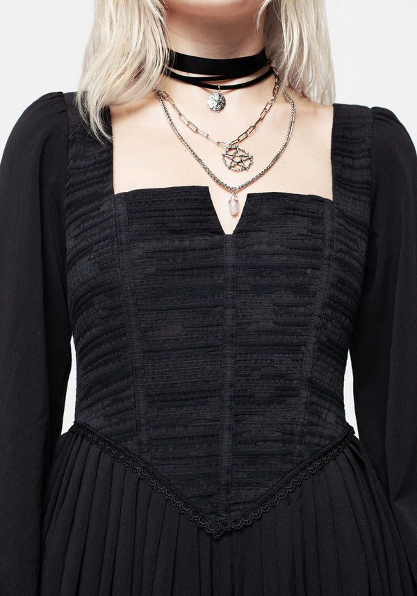 Mina Korsett Midi Kleid