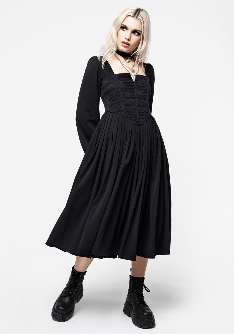 Mina Korsett Midi Kleid
