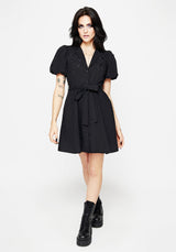 Herbalist Bestickt Mini Hemd Kleid