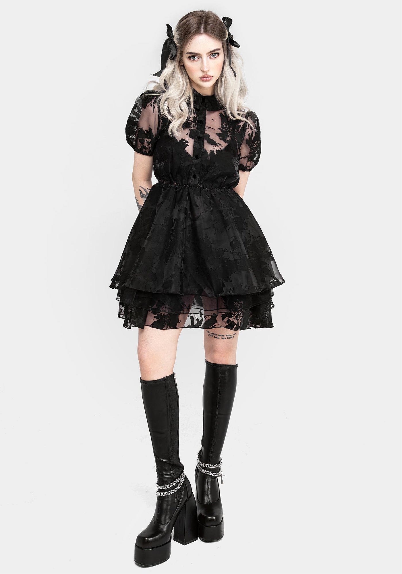 Disturbia | Spectre Layered Mini Shirt Dress