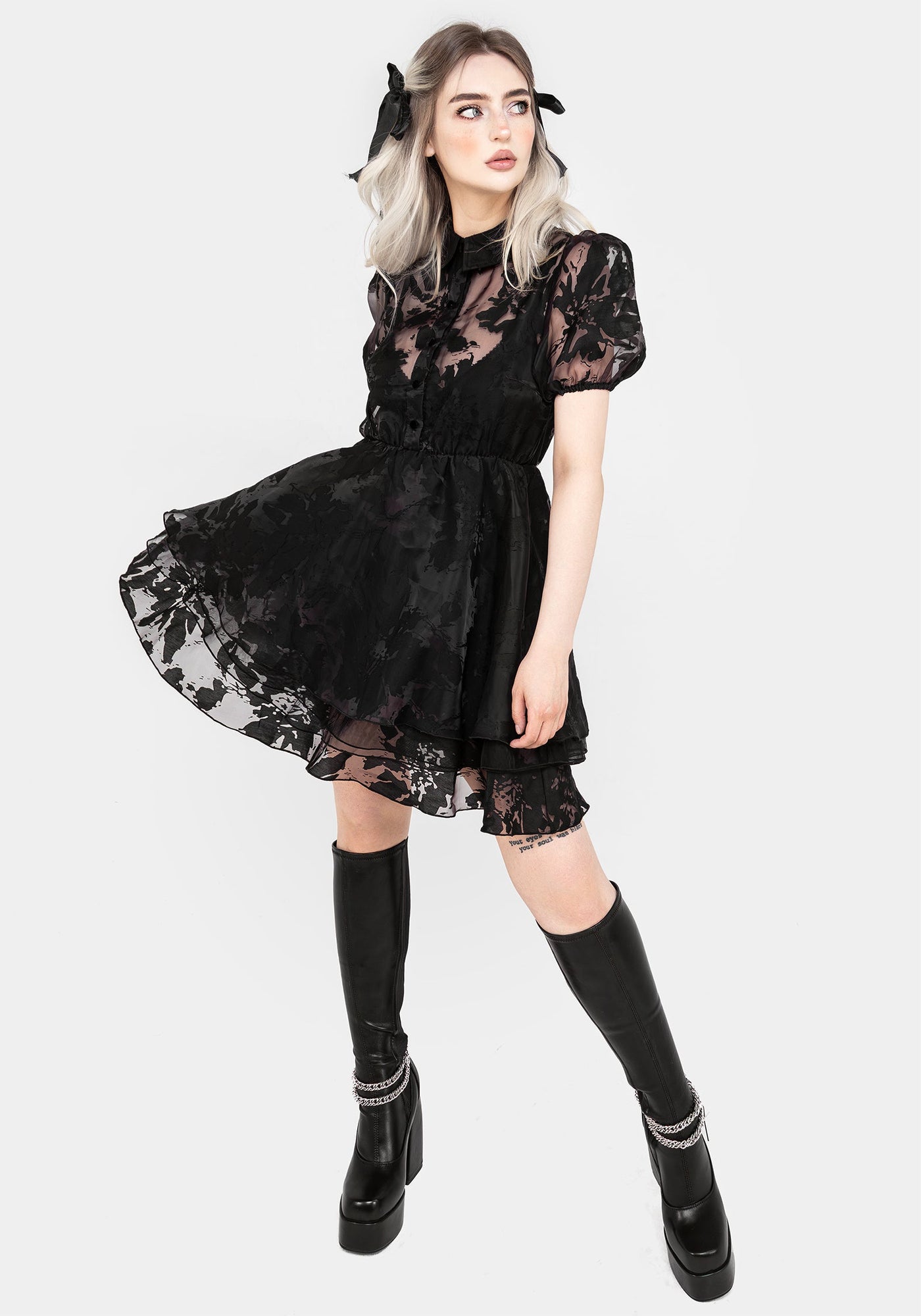 Disturbia | Spectre Layered Mini Shirt Dress