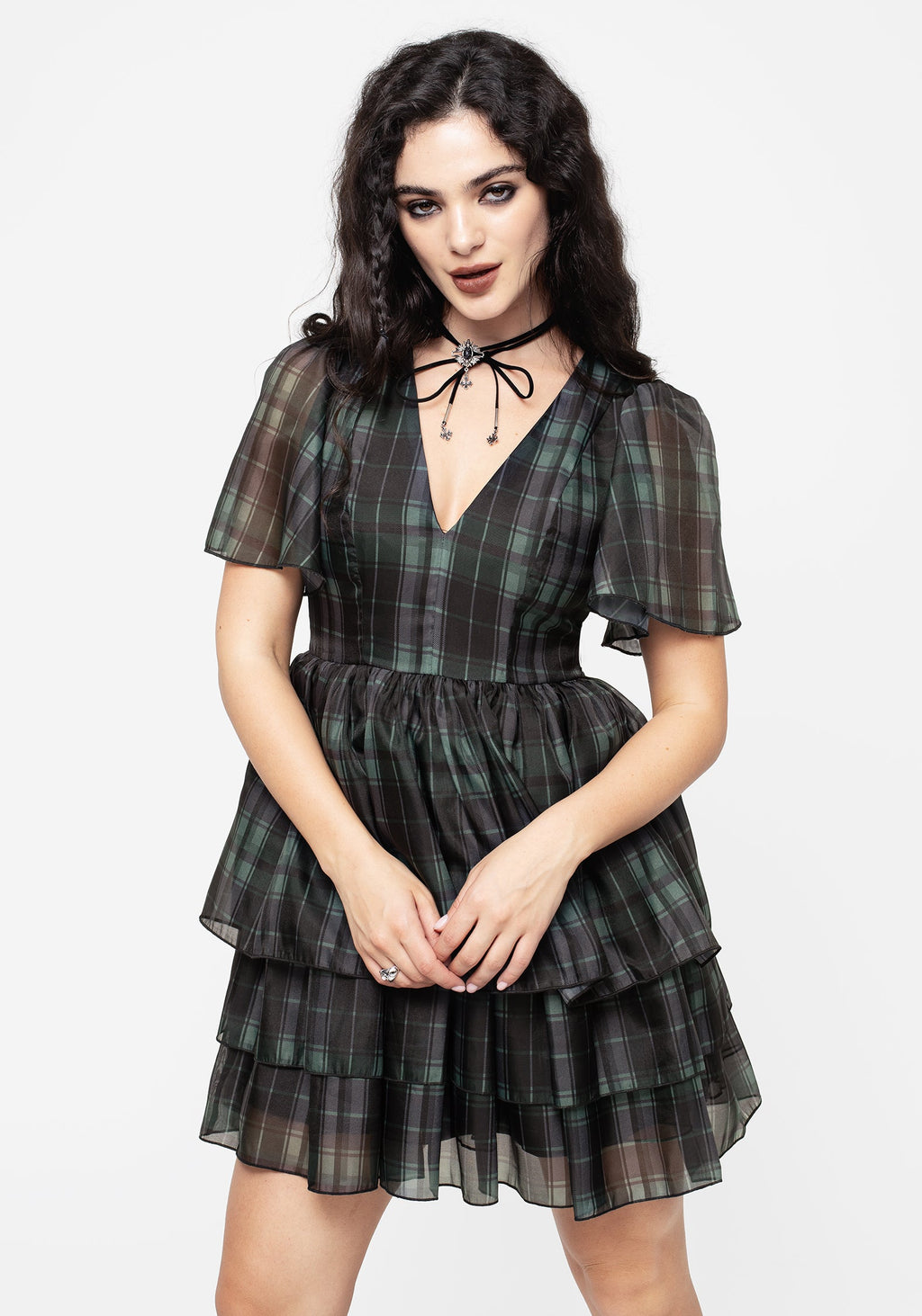 Checkmate Layered Organza Mini Dress Disturbia Checkmate Layered Organza Mini Dress Disturbia