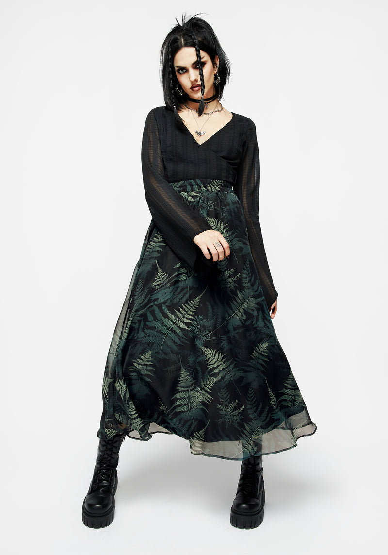 Fernery Chiffon Midaxi-Kleid Rock