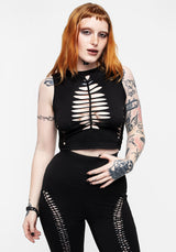 Cage Schnitt Raus Kurz Top