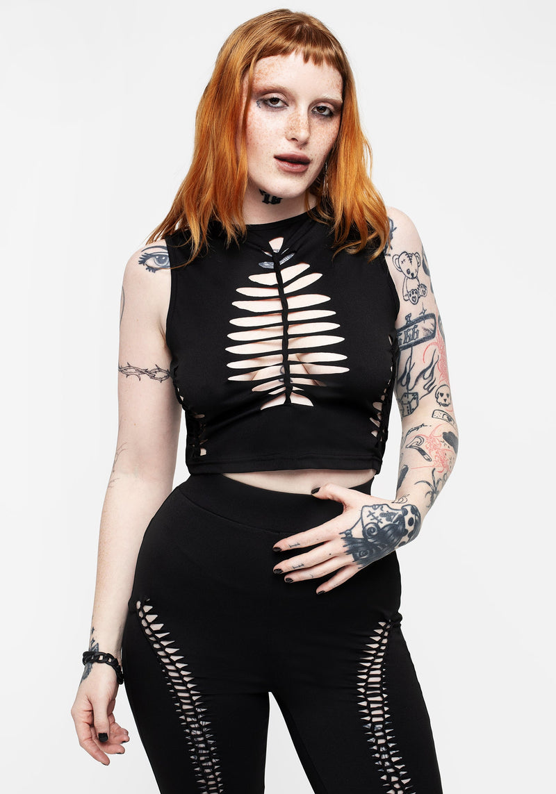 Cage Schnitt Raus Kurz Top