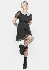 Phantasma Spitze Kragen Mini Kleid