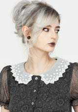 Phantasma Spitze Kragen Mini Kleid