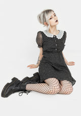 Phantasma Spitze Kragen Mini Kleid