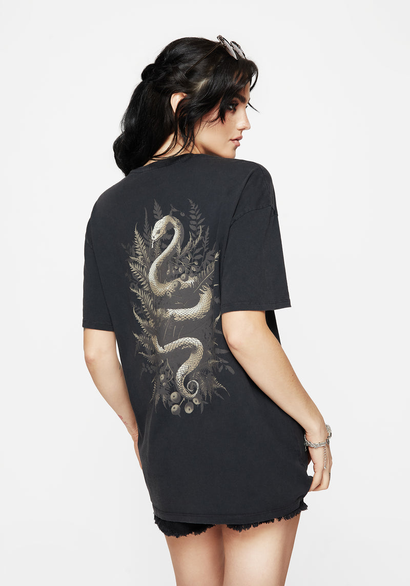 Gravity Baumwolle Schlange Bedruckt T-Shirt