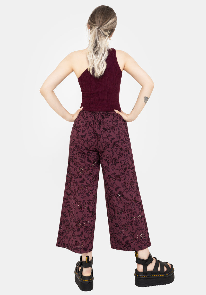 Morgana Baumwolle Broderie Krawatte Taille Culottes