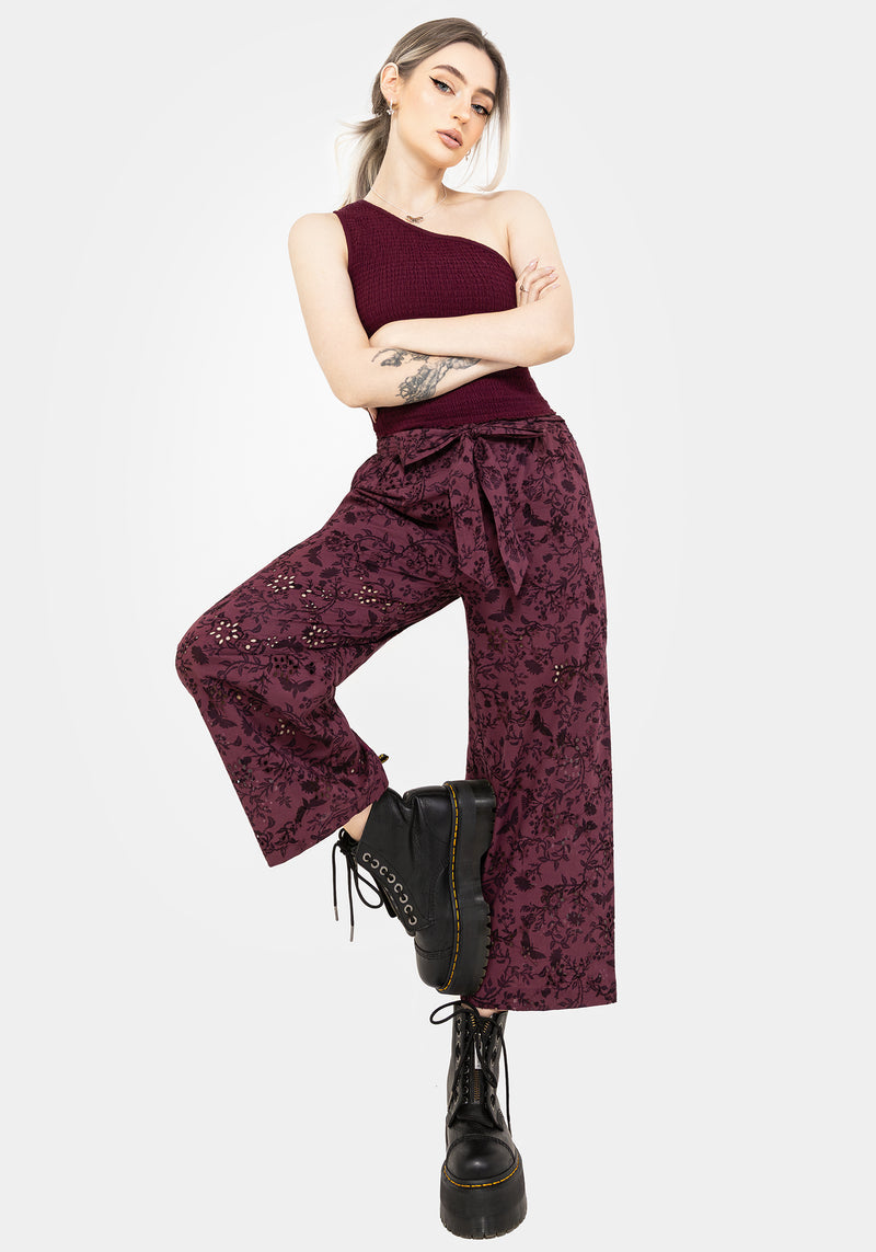 Morgana Baumwolle Broderie Krawatte Taille Culottes
